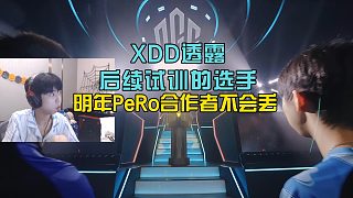 XDD透露后續(xù)試訓的選手，明年P(guān)eRo大概率還是合作者！