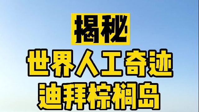 人造奇迹，揭秘迪拜棕榈岛有多壕！