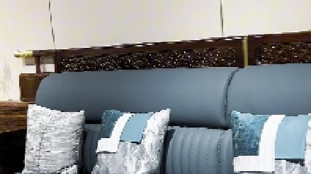 湖南新中式家具|青云官帽水纹沙发，静享诗意