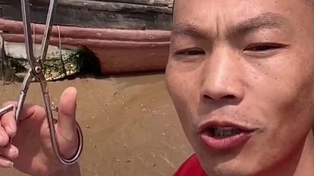 户外赶海抓海鲜