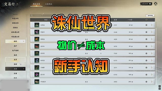 诛仙世界里是谁再亏钱卖货？