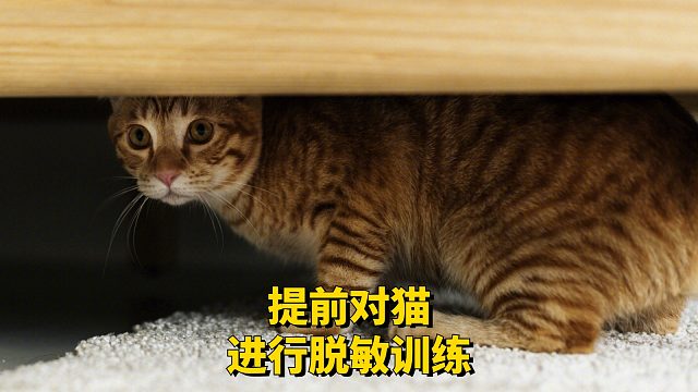 提前对猫进行烟花脱敏训练，把它吓得立正了