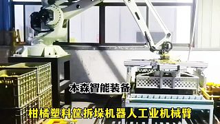 柑橘塑料筐拆垛機(jī)器人工業(yè)機(jī)械臂