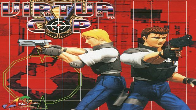 世嘉土星游戏《VR特警》，我拔枪快，射得还准