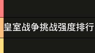 皇室戰(zhàn)爭(zhēng)挑戰(zhàn)難度排行榜