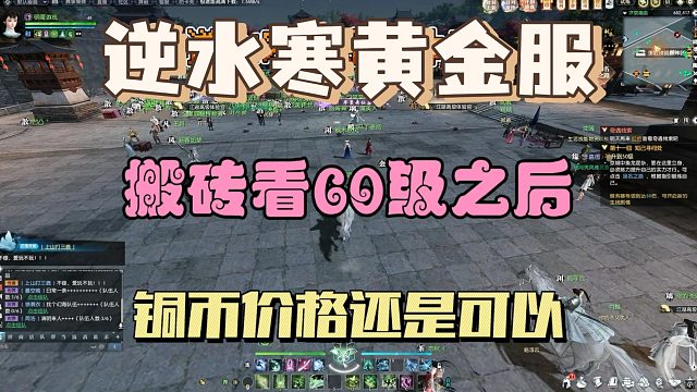 《逆水寒》黄金服，搬砖看60级之后，铜币价格稳定