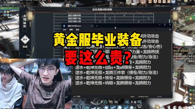 黄金服毕业装备要这么贵？