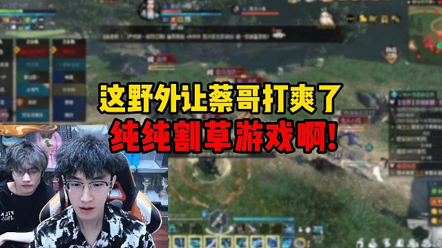 这野外让蔡哥打爽了，纯纯割草游戏啊！