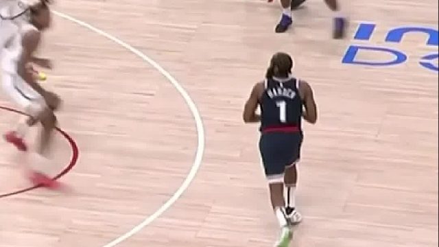 快船126-67大胜篮网，哈登2.5节打卡，轻松砍下21分11助攻