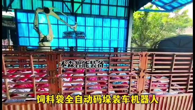 饲料袋全自动码垛装车机器人