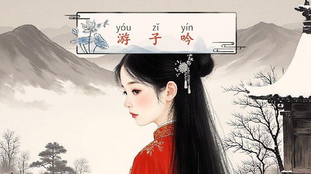 中华诗词拼音版《游子吟·孟郊》