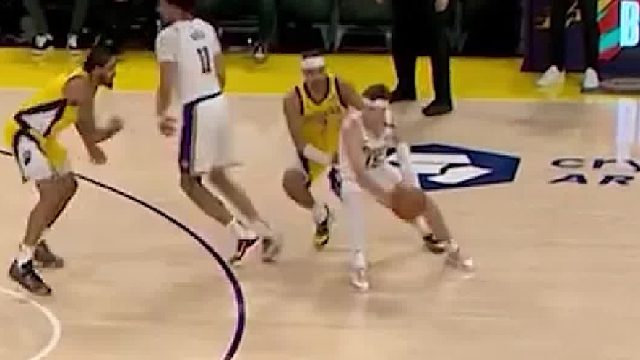 湖人124-117步行者，詹姆斯东契奇缺阵，里夫斯单核带队砍45分