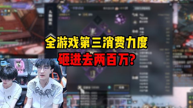 全游戏第三消费力度，砸进去两百万？