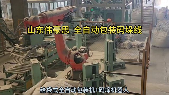 石膏粉全自动包装码垛机 自动包装码垛流水线 山东伟豪思