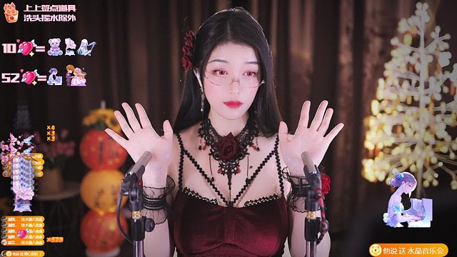 搓手 挠痒 沙沙声 cos哥特新娘