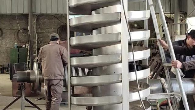 中药颗粒防结块振散降温螺旋提升机  热颗粒降温设备