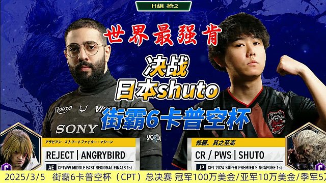 开发组都看呆的操作！中东怒鸟VS日本Shuto 街霸6