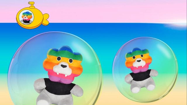 喜欢大海的旋律，彩虹狮花湾毛绒玩具，希望就在我身边