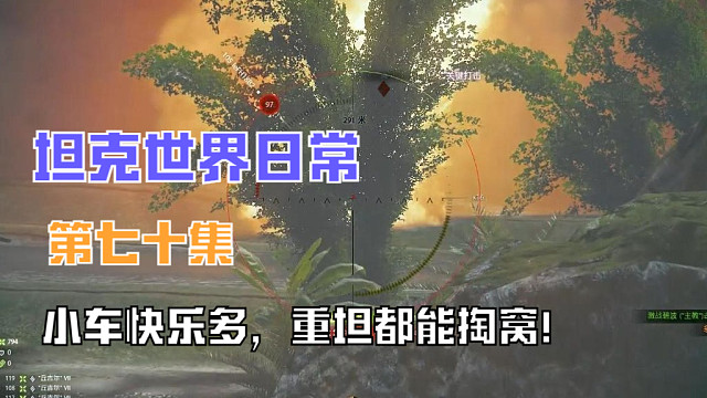 坦克世界日常-第七十集 ：小车快乐多，重坦都能掏窝！老司机：一打一个不吱声，闷头向前冲！