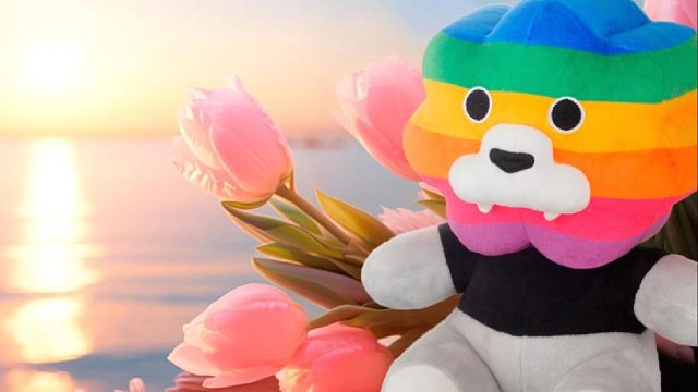 看见彩虹，看见希望，彩虹狮花湾毛绒玩具