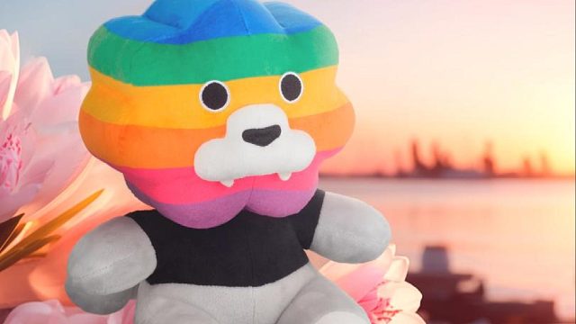 拥抱一个彩虹，拥抱一个希望，彩虹狮花湾毛绒玩具