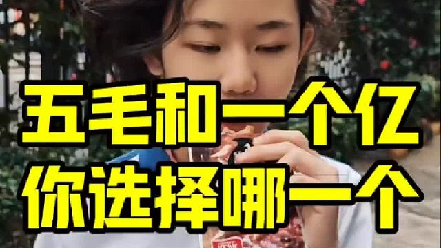 每秒五毛和一个亿，你猜我会怎么选？