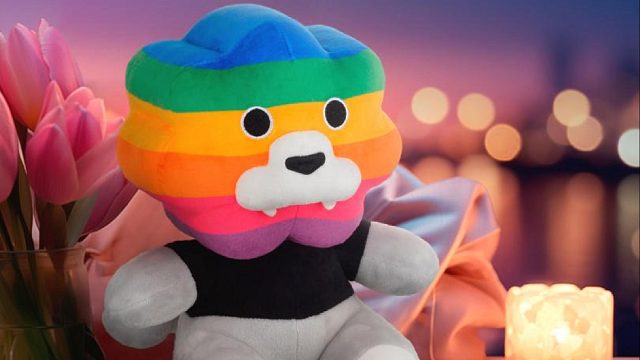 彩虹是大自然的诗篇，书写着希望与勇气，彩虹狮花湾毛绒玩具