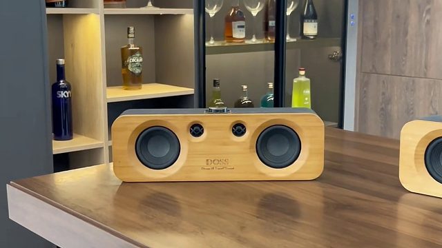 让每丝呼吸声都清晰可辨，DOSS声浪原木居家蓝牙音箱