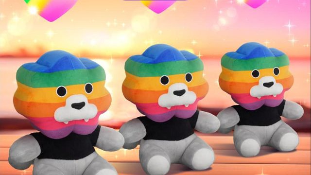 牵着爸妈的手看彩虹，就像儿时他们牵你的手，彩虹狮花湾毛绒玩具