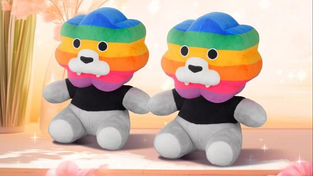 妈妈的手很温柔，能牵着我走过风雨彩虹，「彩虹狮花湾」毛绒玩具