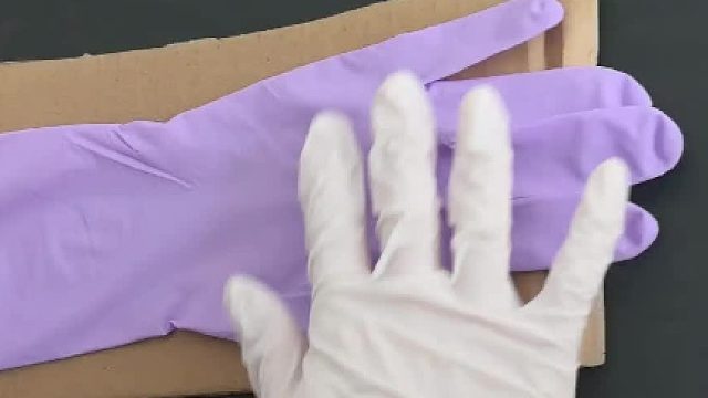 紫色丁腈手套测评打假