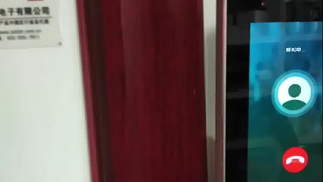 云联人脸机室内屏呼叫接收实景