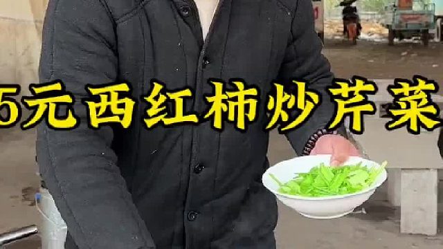 5元西红柿炒芹菜