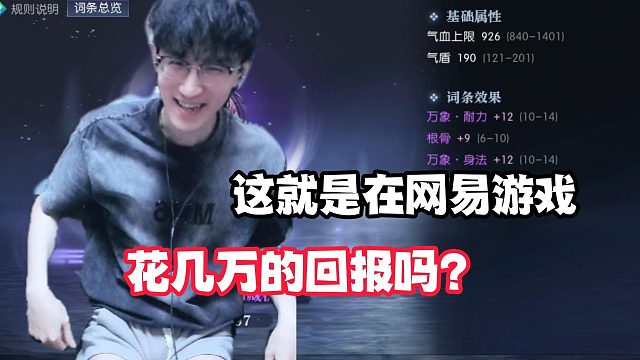 这就是在网易游戏花几万的回报吗？