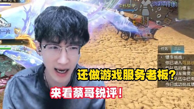 蔡哥锐评做游戏服务老板！根本行不通！