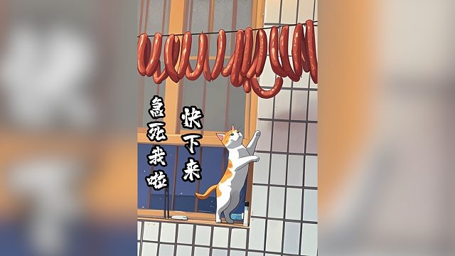 猫咪：快到嘴里来，急死啦！
