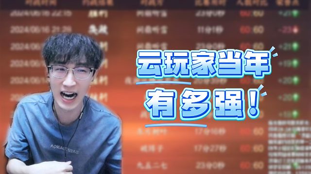 云玩家当年有多强！
