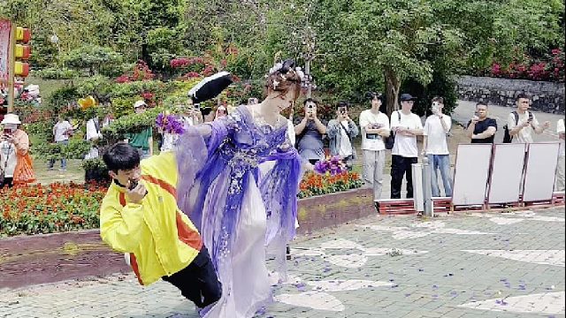 五一欢乐出游，记得来东莞观音山体验飞天威亚，圆一个仙女梦、飞天梦