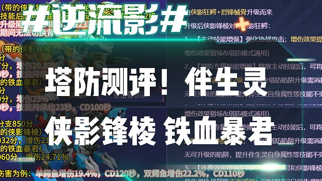 逆流影956：塔防测评！伴生灵鳄鱼升级成恐龙 侠影锋棱 铁血暴君