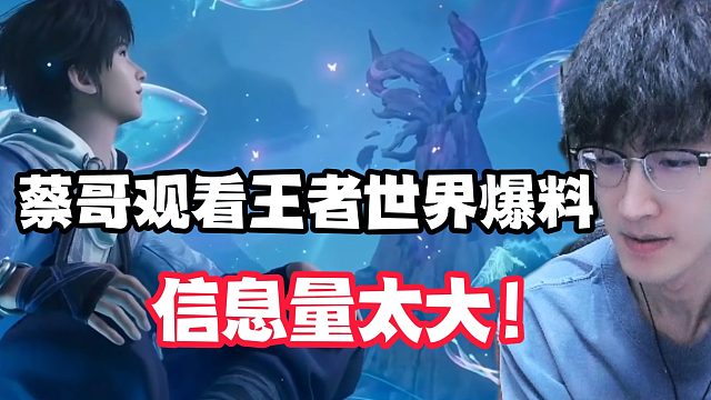 蔡哥观看王者世界爆料信息量太大！