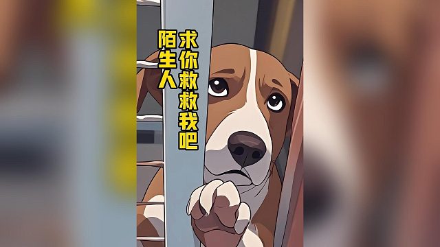 狗肉馆即将被宰杀的狗狗不停挥手求救