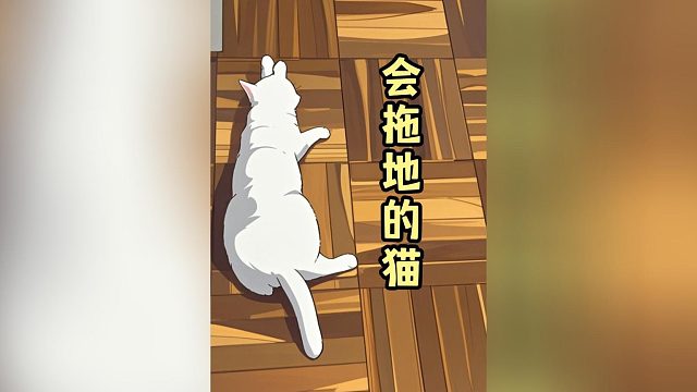 会拖地的小猫，这就是别人家的猫咪