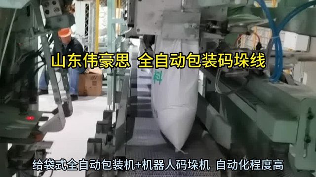 橡胶粉智能包装码垛系统 全自动包装码垛机流程 山东伟豪思