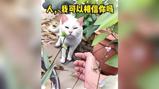 失明的流浪猫依然选择相信人类