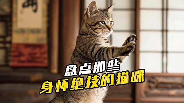 难怪都说猫是老虎的师傅，个个身怀绝技