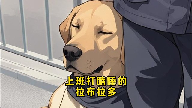 展会上遇到一只打瞌睡，被迫营业的修狗