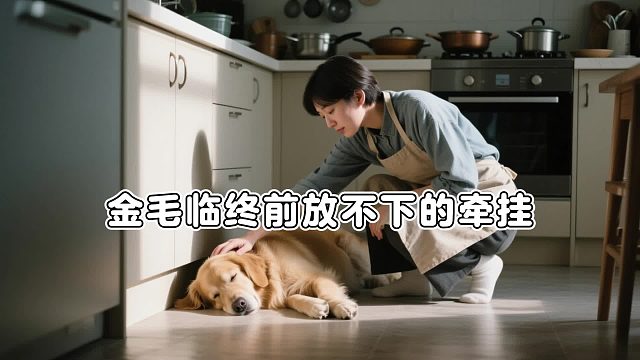 金毛临终前最深的眷恋，那就是是朝夕相伴的你