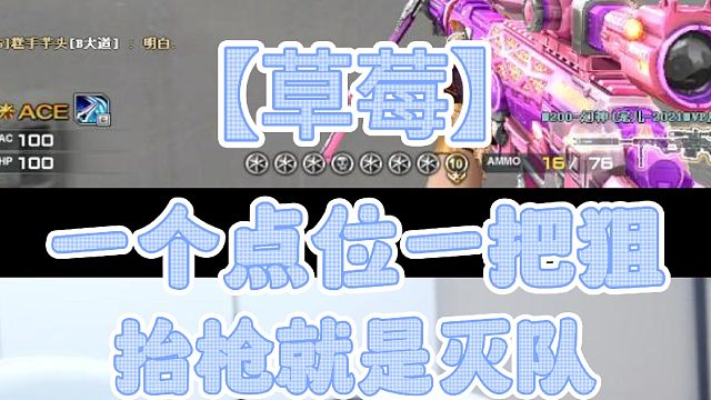 【草莓】一个点位一把狙，抬枪就是灭队