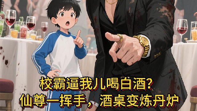 校霸逼我儿喝白酒？仙尊一挥手，酒桌变炼丹炉！《繁得得静》3-改编动漫