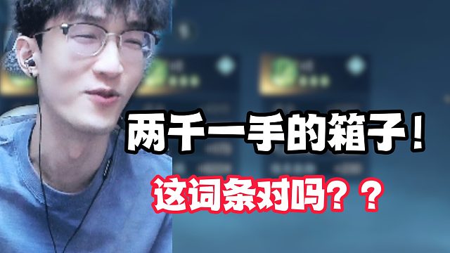 两千一手的箱子，这词条对吗？